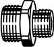 Anschlussstück mit Gewinde, passend für Heizungsanwendungen, hergestellt von IMI Hydronic Engineering. Design ermöglicht die Verbindung von Rohrleitungen oder Geräten.